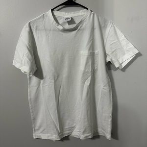 Zara Men White T-Shirt Size Small